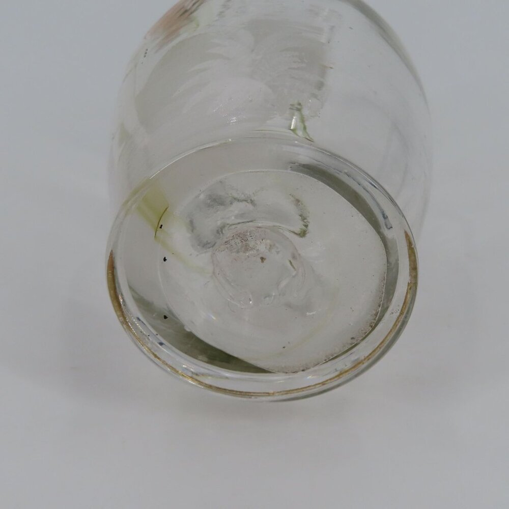 Antique Hand Blown Glass Vinegar Decanter Painted Angel Child Cruet Stopper VTG - Picture 12 of 14